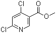 4,6-二氯烟酸甲酯分子结构 (CAS 65973-52-6)