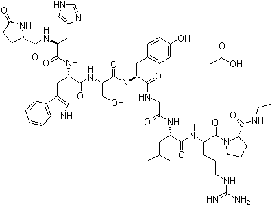 醋酸夫替瑞林分子结构 (CAS 66002-66-2)