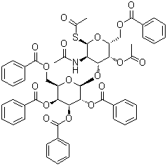 2-(乙酰氨基)-2-脱氧-3-O-(2,3,4,6-四-O-苯甲酰基-beta-D-吡喃半乳糖基)-1-硫代-alpha-D-吡喃半乳糖 1,4-二乙酸酯 6-苯甲酸酯分子结构 (CAS 660391-80-0)