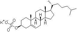 胆固醇硫酸酯钾盐分子结构 (CAS 6614-96-6)