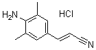 (E)-3-(4-氨基-3,5-二甲基苯基)-2-丙烯腈盐酸盐分子结构 (CAS 661489-23-2)