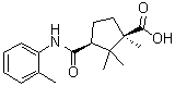 (1R,3S)-1,2,2-三甲基-3-[[(2-甲基苯基)氨基]羰基]环戊烷羧酸分子结构 (CAS 6626-16-0)