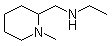 N-乙基-1-甲基-2-哌啶甲胺分子结构 (CAS 66300-62-7)