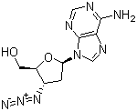 3'-叠氮-2',3'-双脱氧腺苷分子结构 (CAS 66323-44-2)