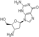 3'-氨基-2',3'-双脱氧鸟苷分子结构 (CAS 66323-49-7)
