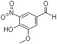 5-硝基香兰素分子结构 (CAS 6635-20-7)