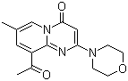 9-乙酰基-7-甲基-2-吗啉基-4H-吡啶并[1,2-a]嘧啶-4-酮分子结构 (CAS 663619-91-8)