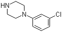 1-(3-氯苯基)哌嗪分子结构 (CAS 6640-24-0)
