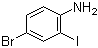 4-溴-2-碘苯胺分子结构 (CAS 66416-72-6)