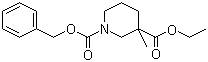 N-Cbz-3-甲基-3-哌啶甲酸乙酯分子结构 (CAS 664364-60-7)