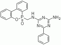 N-[(10-氧代-9,10-二氢-9-氧杂-10-磷杂菲-10-基)甲基]-6-苯基-1,3,5-三嗪-2,4-二胺分子结构 (CAS 66560-05-2)