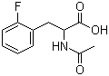 结构式 CAS# 66574-84-3, N-乙酰基-2-氟-DL-苯丙氨酸