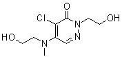 4-Chloro-2-(2-hydroxyethyl)-5-[(2-hydroxyethyl)methylamino]-3(2H)-pyridazinone molecular structure (CAS 66597-68-0)