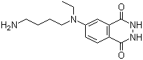 N-(4-氨基丁基)-N-乙基异鲁米诺分子结构 (CAS 66612-29-1)