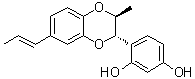 4-[(2S,3S)-2,3-二氢-3-甲基-7-(1E)-1-丙烯基-1,4-苯并二氧杂环己-2-基]-1,3-苯二酚分子结构 (CAS 666250-52-8)