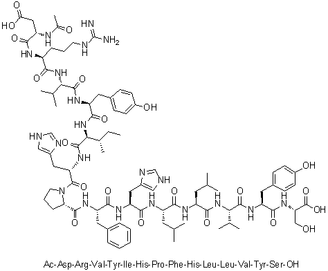 N-乙酰基-5-L-异亮氨酸-血管紧张肽原分子结构 (CAS 66641-26-7)