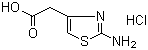 2-(2-氨基噻唑-4-基)乙酸盐酸盐分子结构 (CAS 66659-20-9)
