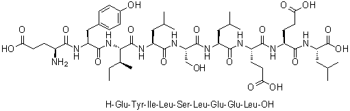 L-alpha-谷氨酰-L-酪氨酰-L-异亮氨酰-L-亮氨酰-L-丝氨酰-L-亮氨酰-L-alpha-谷氨酰-L-alpha-谷氨酰-L-亮氨酸分子结构 (CAS 667405-78-9)