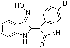 (2'Z,3'E)-6-溴靛玉红-3'-肟分子结构 (CAS 667463-62-9)