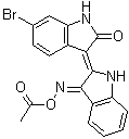 6-溴靛玉红-3'-丙酮肟分子结构 (CAS 667463-85-6)