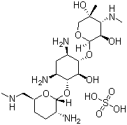 硫酸小诺米星分子结构 (CAS 66803-19-8)