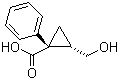 (1R,2S)-2-羟甲基-1-苯基环丙羧酸分子结构 (CAS 66823-04-9)