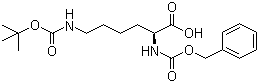 N-苄氧羰基-N'-叔丁氧羰基-L-赖氨酸分子结构 (CAS 66845-42-9)