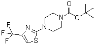 4-(4-三氟甲基噻唑-2-基)哌嗪-1-羧酸叔丁酯分子结构 (CAS 668484-48-8)