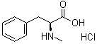 N-甲基-L-苯丙氨酸盐酸盐分子结构 (CAS 66866-67-9)