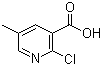 2-氯-5-甲基烟酸分子结构 (CAS 66909-30-6)