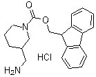 3-(氨基甲基)-1-哌啶甲酸 9H-芴-9-基甲酯盐酸盐分子结构 (CAS 669713-56-8)
