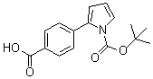 2-(4-羧基苯基)-1H-吡咯-1-羧酸叔丁酯分子结构 (CAS 669713-98-8)