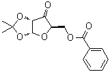 1,2-O-(异丙亚基)-alpha-D-赤式-呋喃戊-3-酮糖苯甲酸酯分子结构 (CAS 6698-46-0)