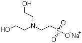 N,N-二(2-羟乙基)-2-氨基乙磺酸钠分子结构 (CAS 66992-27-6)