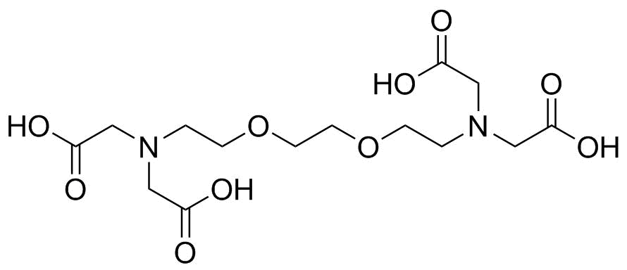 Ethylenebis(oxyethylenenitrilo)tetraacetic acid molecular structure (CAS 67-42-5)