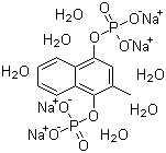 六水甲萘氢醌二磷酸酯钠分子结构 (CAS 6700-42-1)