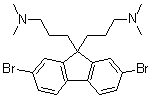 2,7-二溴-9,9-二[3-(二甲基氨基)丙基]芴分子结构 (CAS 673474-73-2)
