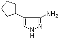 3-氨基-4-环戊基-1H-吡唑分子结构 (CAS 673475-75-7)
