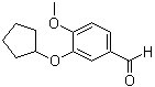 3-(环戊基氧基)-4-甲氧基苯甲醛分子结构 (CAS 67387-76-2)