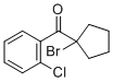 结构式 CAS# 6740-86-9, (1-溴环戊基)(2-氯苯基)-甲酮