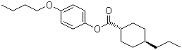 反式-4-丙基环己基甲酸 4-丁氧基苯酯分子结构 (CAS 67589-41-7)
