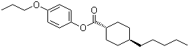 反式-4-戊基环己基甲酸 4-丙氧基苯酯分子结构 (CAS 67589-54-2)