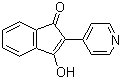 3-羟基-2-(吡啶-4-基)茚-1-酮分子结构 (CAS 67592-40-9)