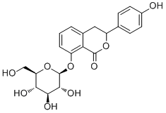 绣球酚 8-O-葡萄糖甙分子结构 (CAS 67600-94-6)