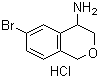 6-溴-3,4-二氢-1H-2-苯并吡喃-4-胺盐酸盐分子结构 (CAS 676134-73-9)