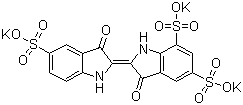 Indigotrisulfonic acid tripotassium salt molecular structure (CAS 67627-18-3)