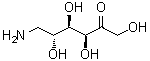 6-氨基-6-脱氧-D-果糖分子结构 (CAS 676346-39-7)