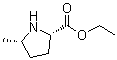 (2S,5S)-5-甲基吡咯烷-2-羧酸乙酯分子结构 (CAS 676560-84-2)
