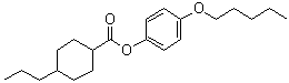 4-丙基环己烷羧酸 4-(戊氧基)苯基酯分子结构 (CAS 67679-52-1)