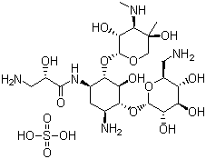 硫酸异帕米星分子结构 (CAS 67814-76-0)